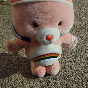 Vintage 1980s Care Bears Workout Cheer Bear Plush Headband Wristbands‎ Rainbow